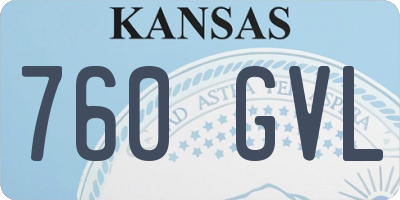 KS license plate 760GVL