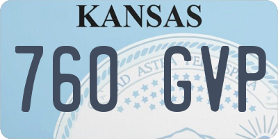 KS license plate 760GVP