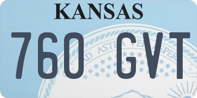 KS license plate 760GVT