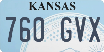 KS license plate 760GVX