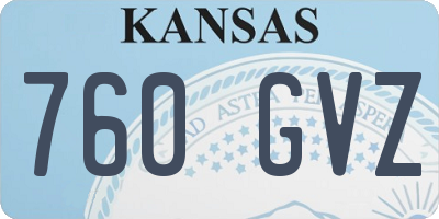 KS license plate 760GVZ