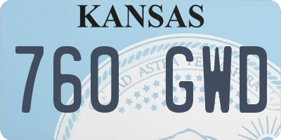 KS license plate 760GWD