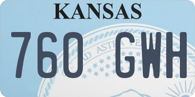 KS license plate 760GWH
