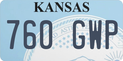 KS license plate 760GWP