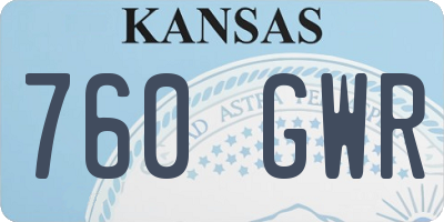 KS license plate 760GWR