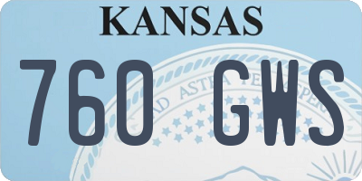 KS license plate 760GWS