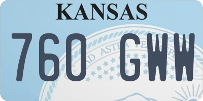 KS license plate 760GWW