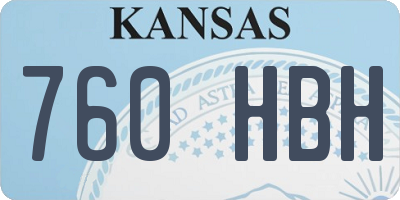 KS license plate 760HBH