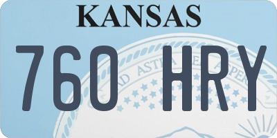 KS license plate 760HRY