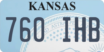 KS license plate 760IHB