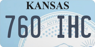 KS license plate 760IHC