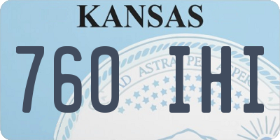 KS license plate 760IHI