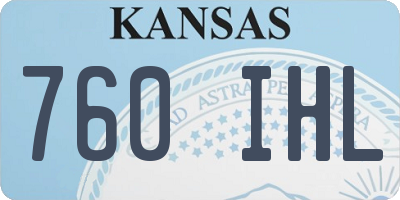 KS license plate 760IHL