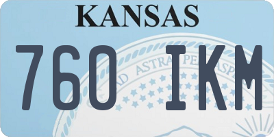 KS license plate 760IKM
