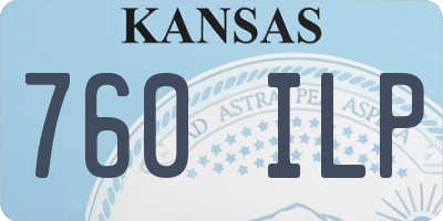 KS license plate 760ILP