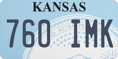 KS license plate 760IMK