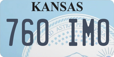 KS license plate 760IMO