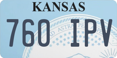 KS license plate 760IPV