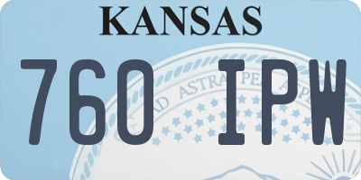 KS license plate 760IPW