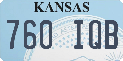 KS license plate 760IQB
