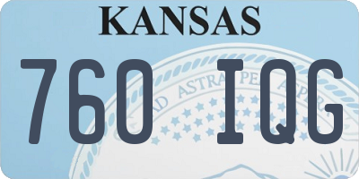 KS license plate 760IQG
