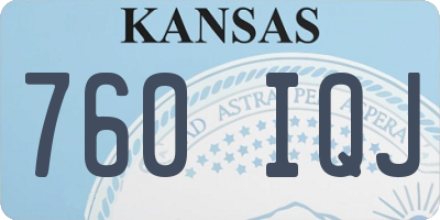 KS license plate 760IQJ