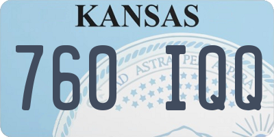 KS license plate 760IQQ