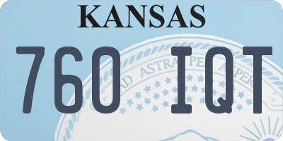 KS license plate 760IQT