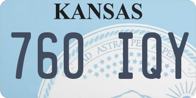 KS license plate 760IQY
