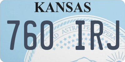 KS license plate 760IRJ