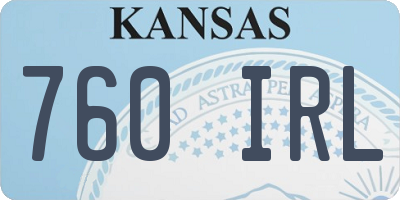 KS license plate 760IRL