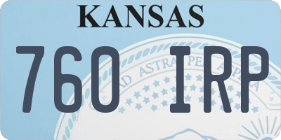 KS license plate 760IRP