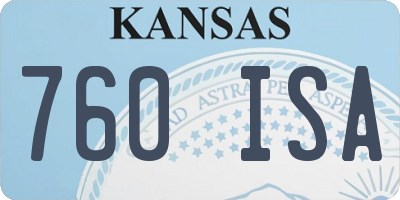 KS license plate 760ISA