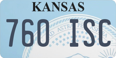 KS license plate 760ISC