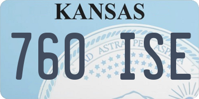 KS license plate 760ISE