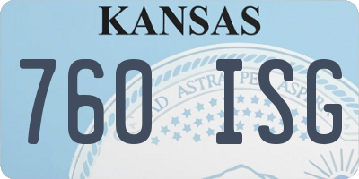 KS license plate 760ISG