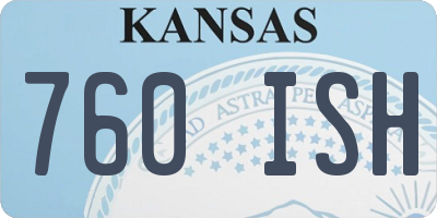 KS license plate 760ISH