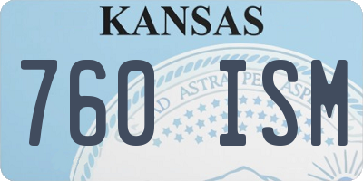 KS license plate 760ISM