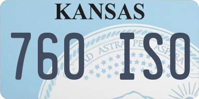 KS license plate 760ISO