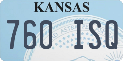 KS license plate 760ISQ
