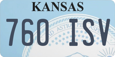 KS license plate 760ISV