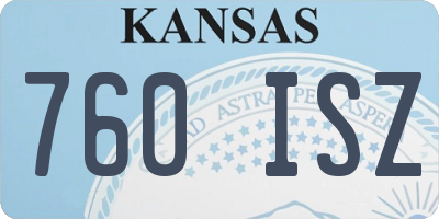 KS license plate 760ISZ