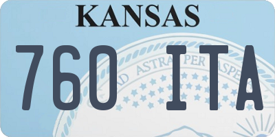 KS license plate 760ITA