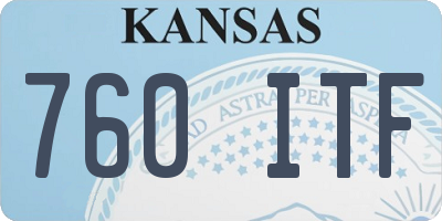 KS license plate 760ITF