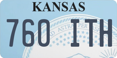 KS license plate 760ITH
