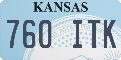 KS license plate 760ITK