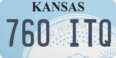 KS license plate 760ITQ