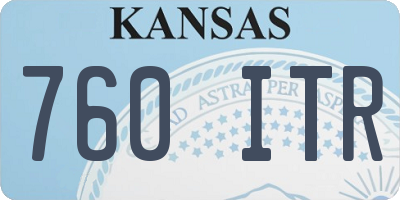 KS license plate 760ITR