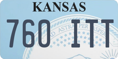 KS license plate 760ITT