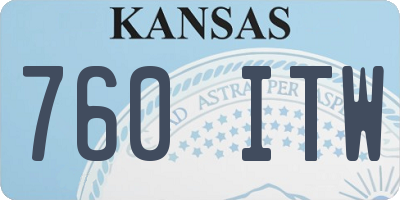 KS license plate 760ITW